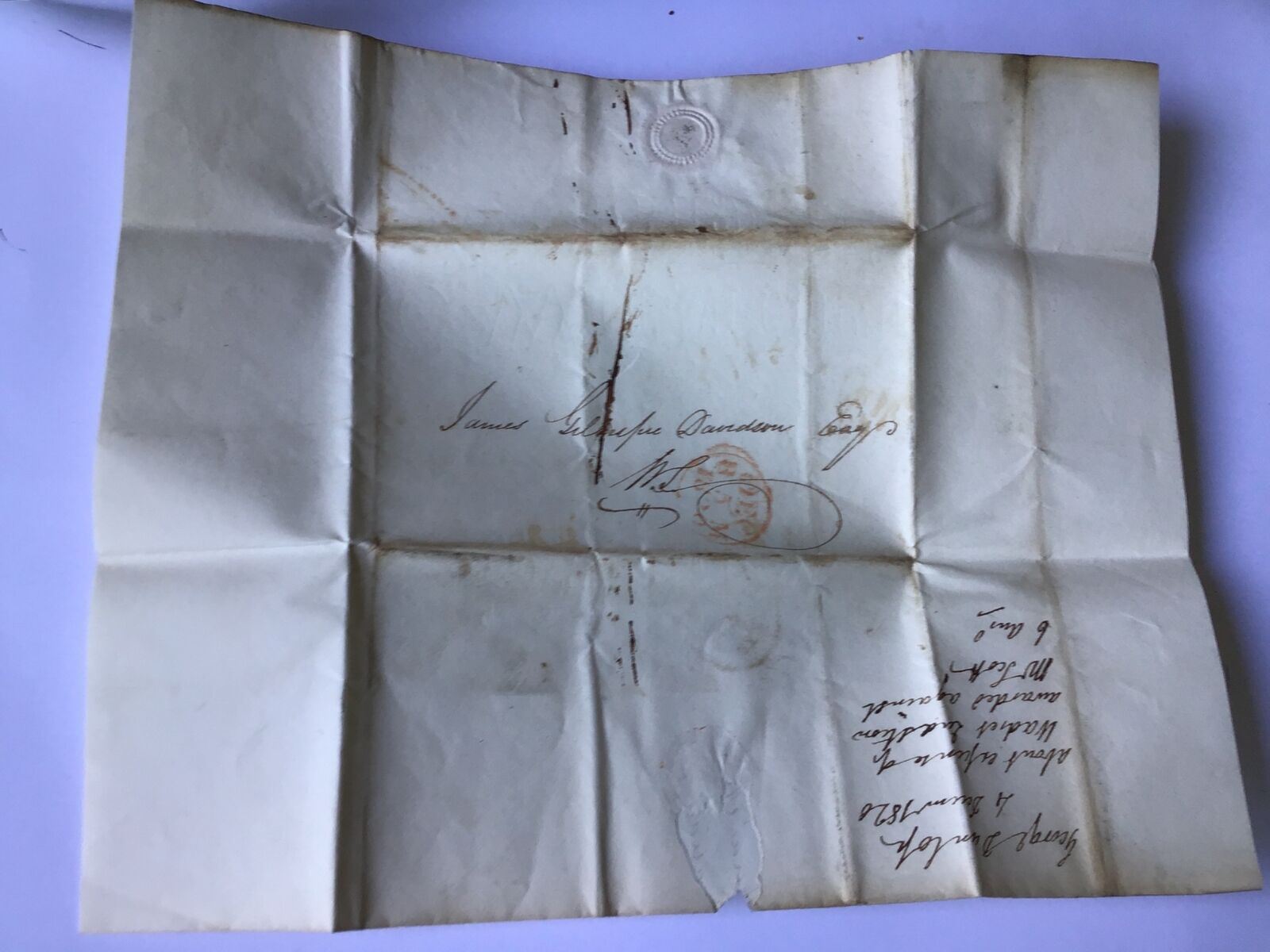 James Davidson 1820  Entire letter cover  Ref R28559