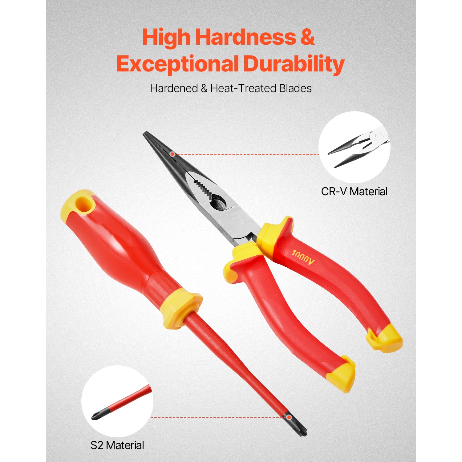 Uimoso 50-Piece Insulated Screwdriver Kit for Electricians, Rated 1000V