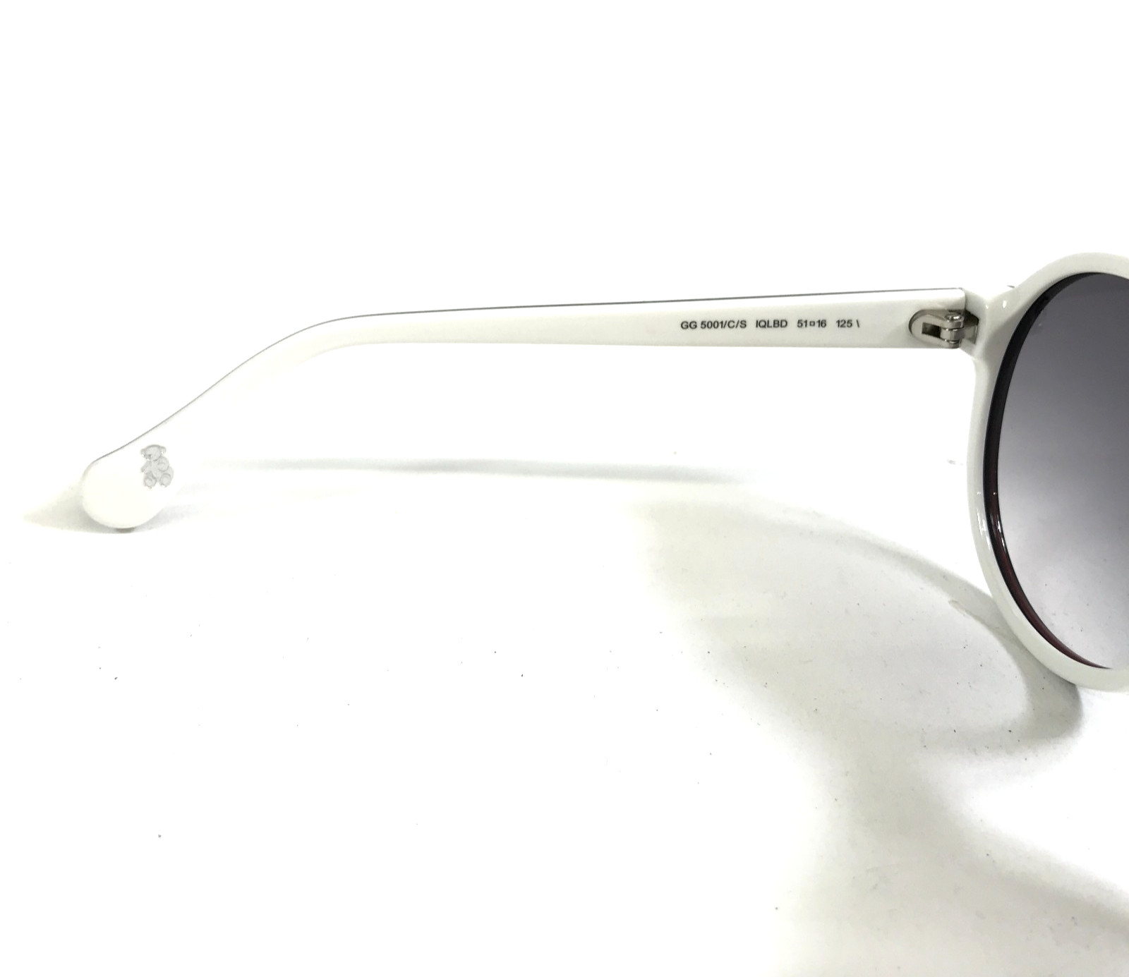 Gucci Kids Sunglasses GG5001/C/S IQLBD Black White Round Frames with Gray Lenses