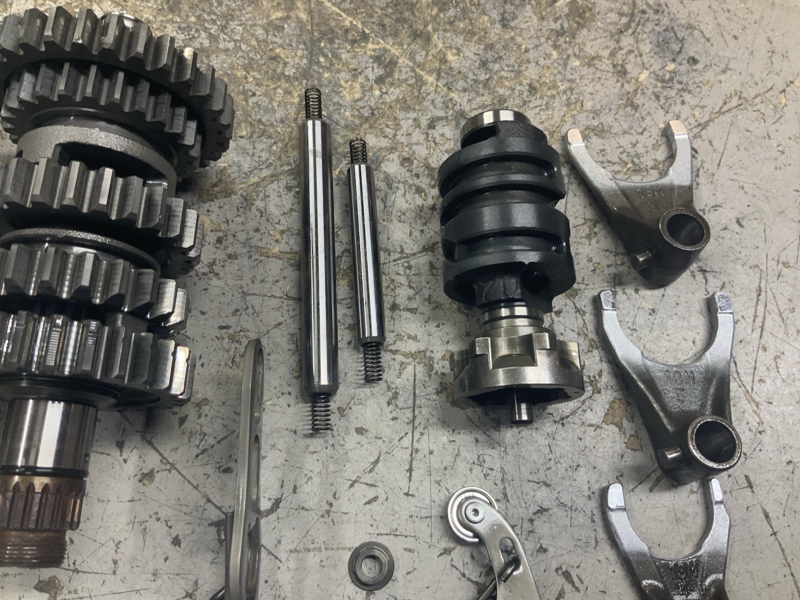 2014 Yz250f transmission yz 250f 250 gears shift shaft forks trans