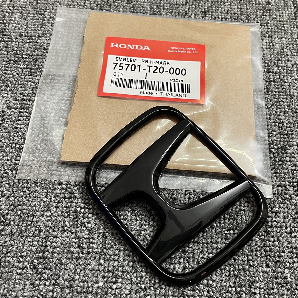 Front Grille Trunk Black Emblem For 2022-2025 Honda Civic Sedan 4-Door F+E Badge