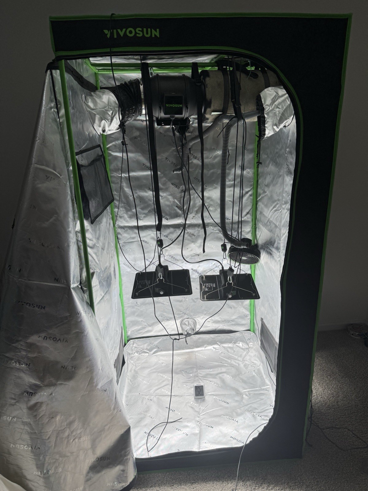 Vivosun Full Setup Indoor Grow Room Kit with Lights and Ventilation