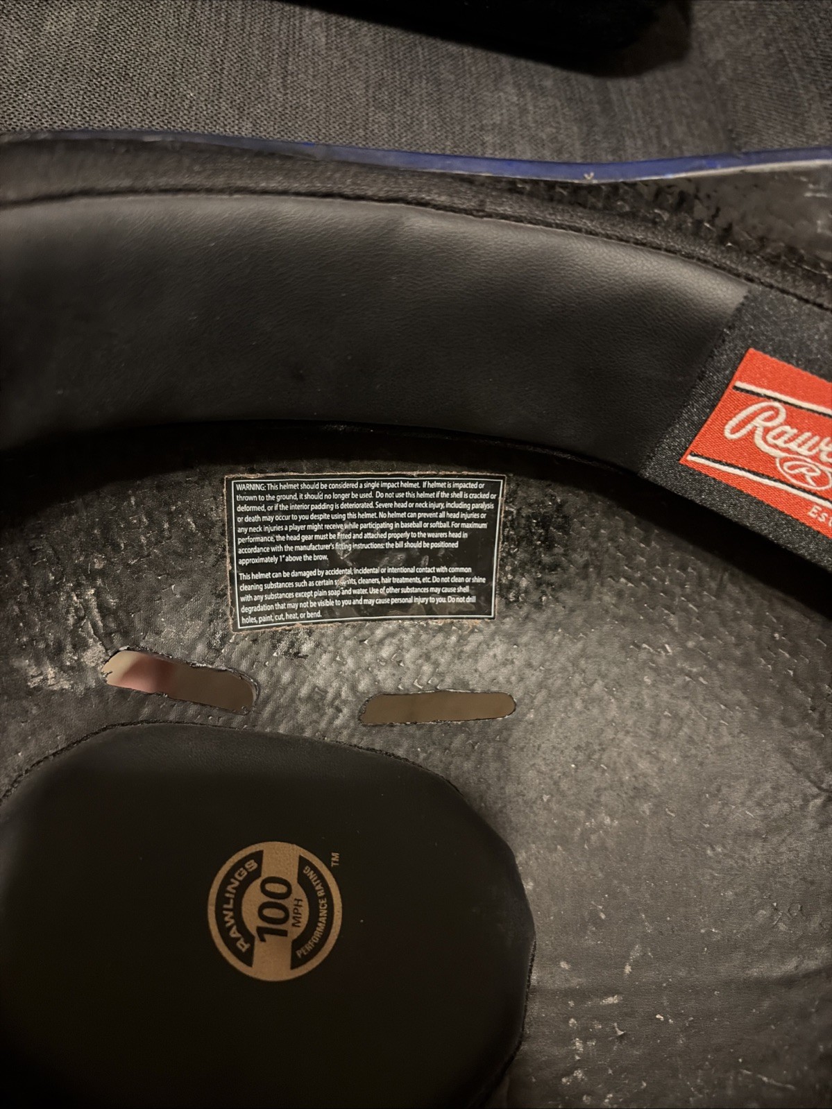 Rare Carson Kelly Chicago Cubs Used Cubs Catching Helmet Skull Cap