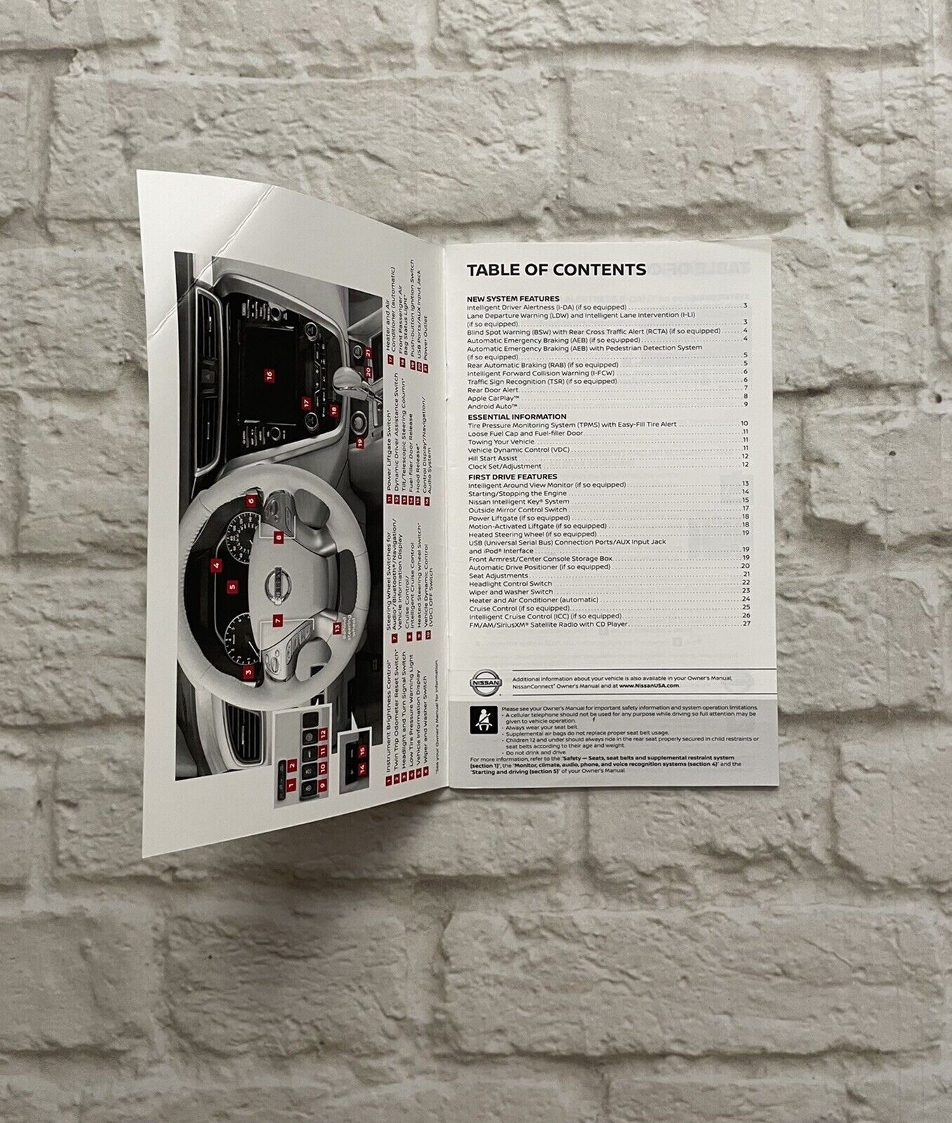 2019 Nissan MURANO Owners Manual, w/ NAVIG (Platinum S SV SL Sport Exclusive)