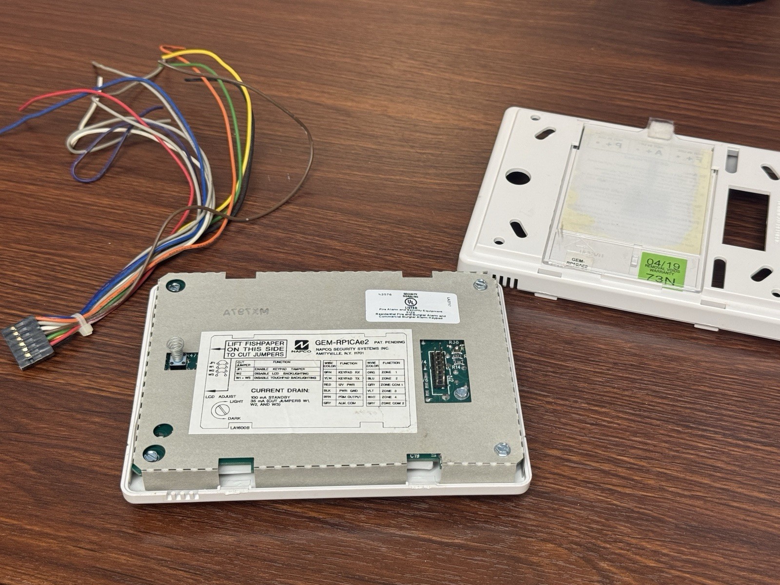 Napco Gemini GEM-RP1CAe2 Security System Keypad Alarm Panel Control