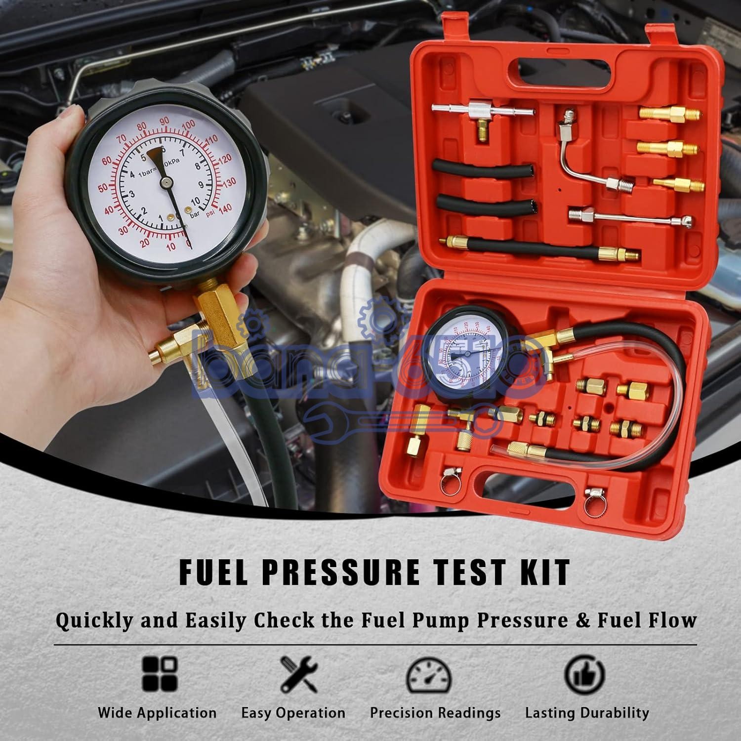 0-140PSI Fuel Injection Pump Pressure Tester Injector Pump Pressure Gauge Kit