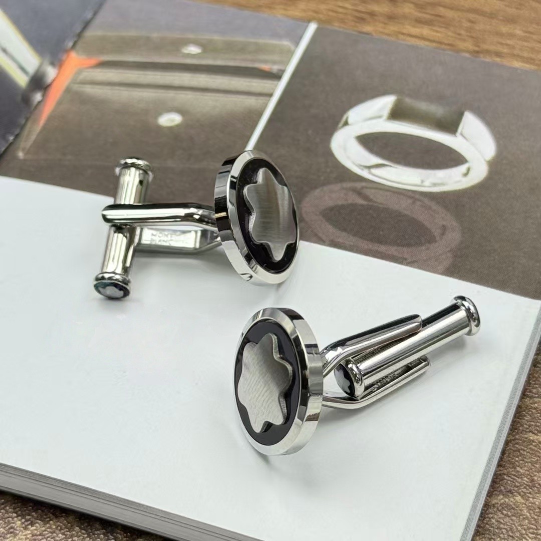 Montblanc Star Stainless Steel Cufflinks, No Box