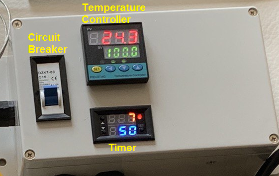 Plug Play Powder Coating Paint Temperature Controller + Timer Gas Oven Kiln