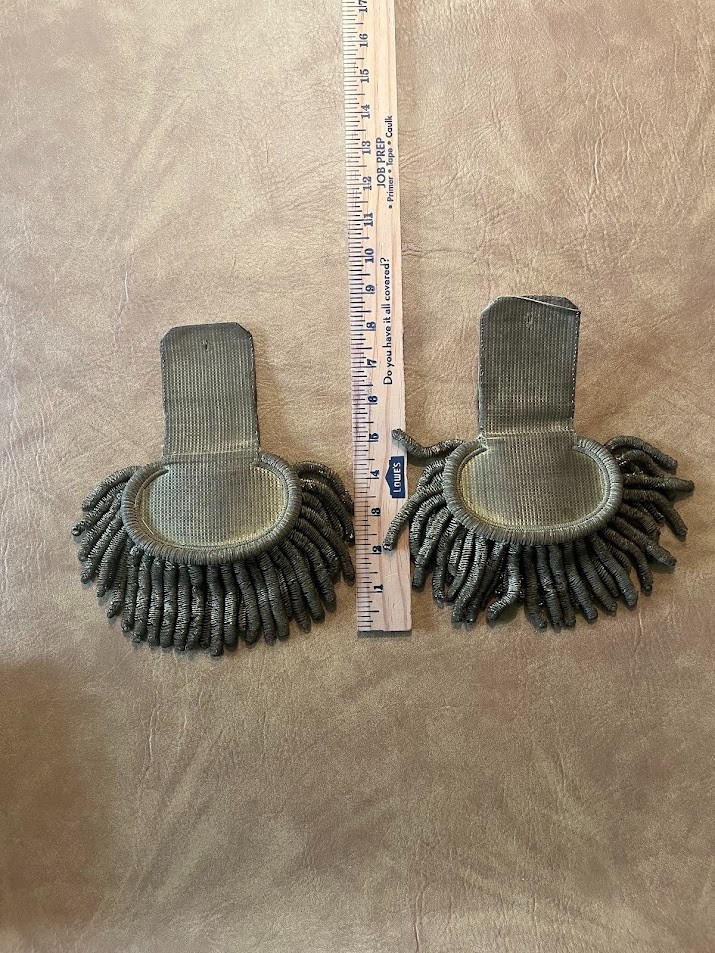 Epaulets US Army NY Buttons Likely Pre-1872 & Civil War for Major Fine Condition