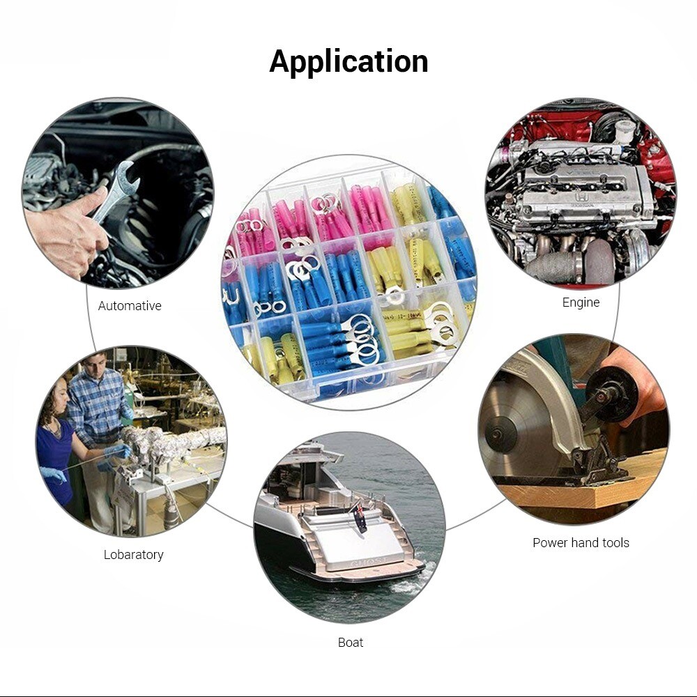 320/120Pcs Heat Shrink Wire Connectors Marine Automotive Waterproof Terminals