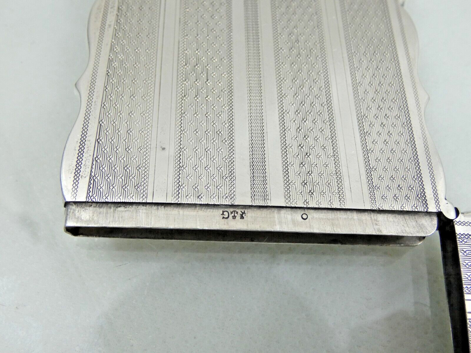 VERY FINE ANTIQUE GORHAM COIN SILVER CARD CASE American 1870's