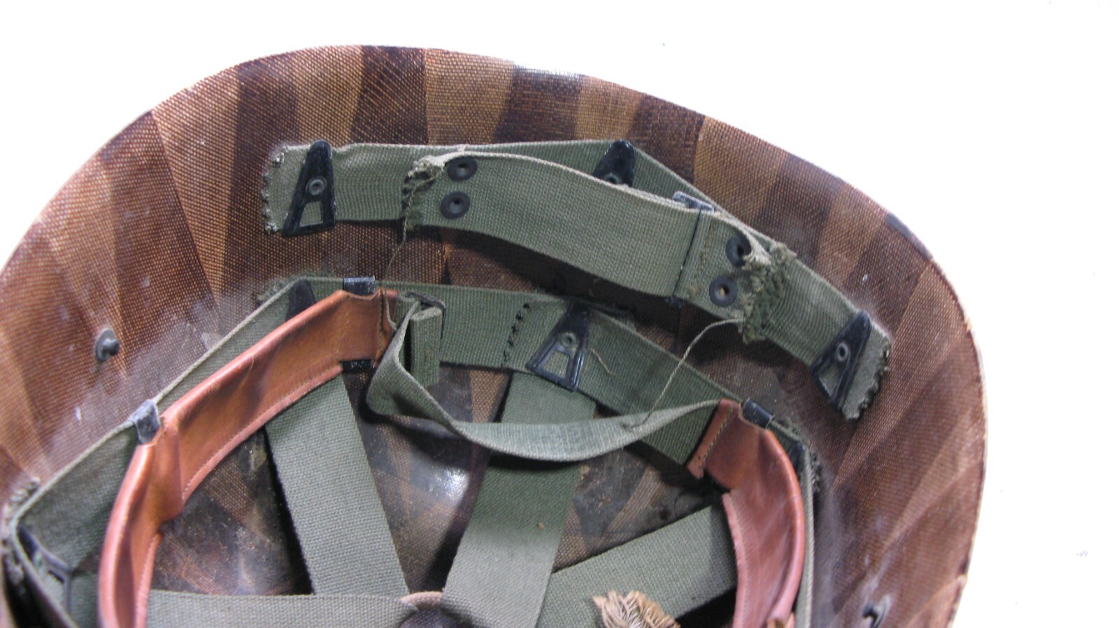 WWII Battle of Alaska Alueteutiah Islands Officer Helmet Combat Stripe Aleutian