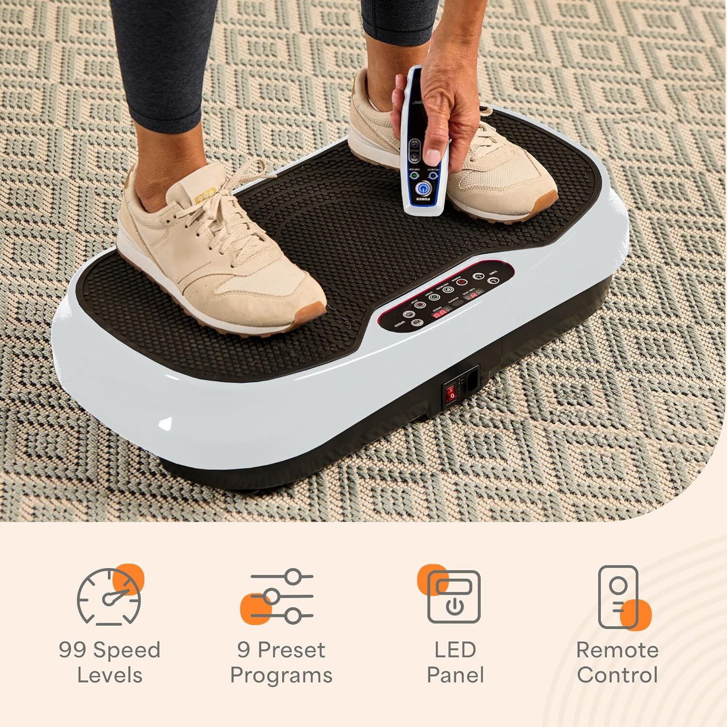 LifePro Waver Mini Vibration Plate White | Full Body Fitness & Weight Loss