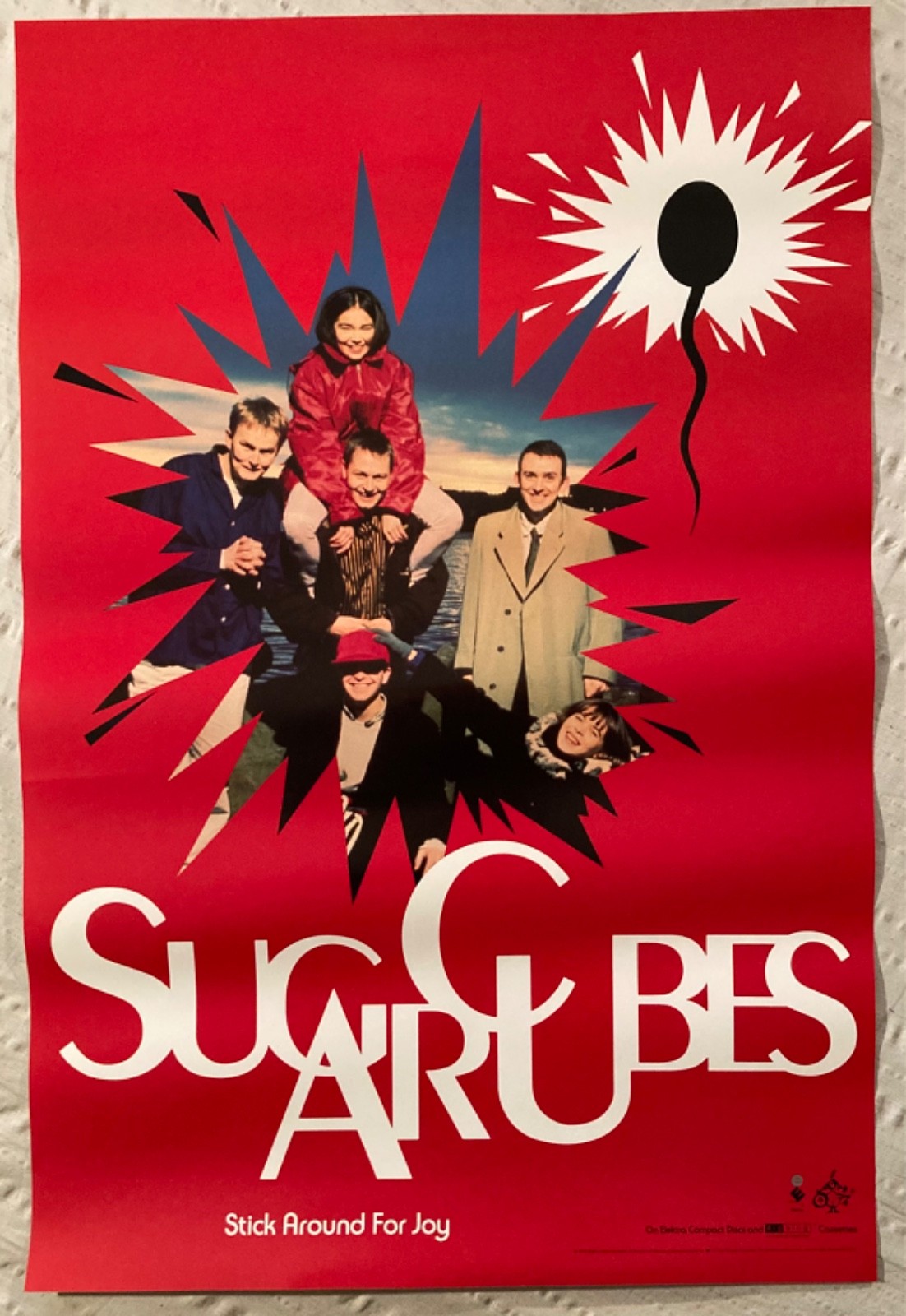 Sugarcubes 1992 Promo Poster Stick Around For Joy Bjork New Condition K