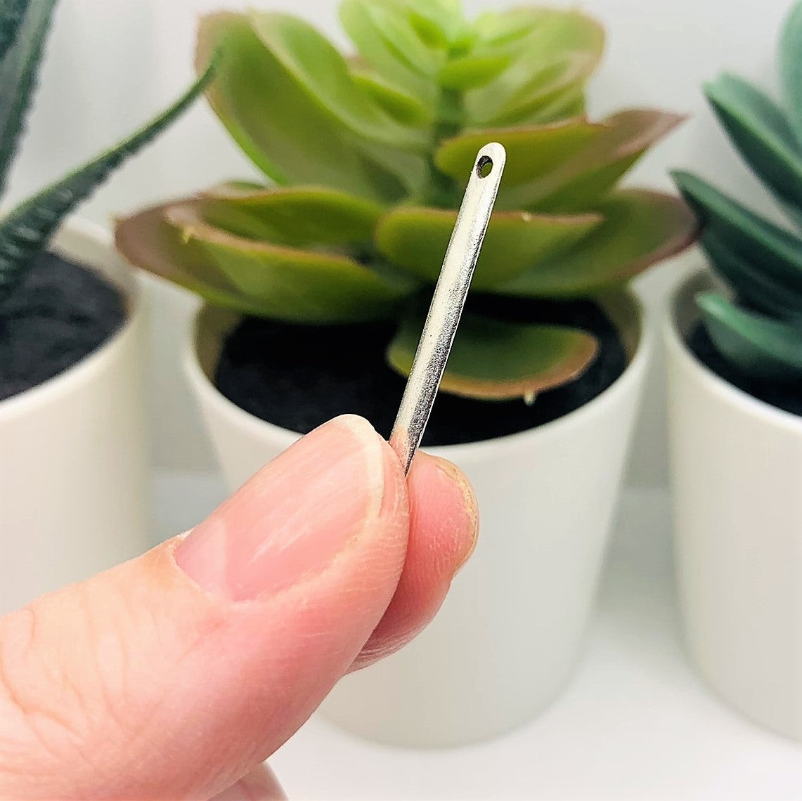 Antique Silver Minimalist Bar Connectors, 3x33mm - US Seller