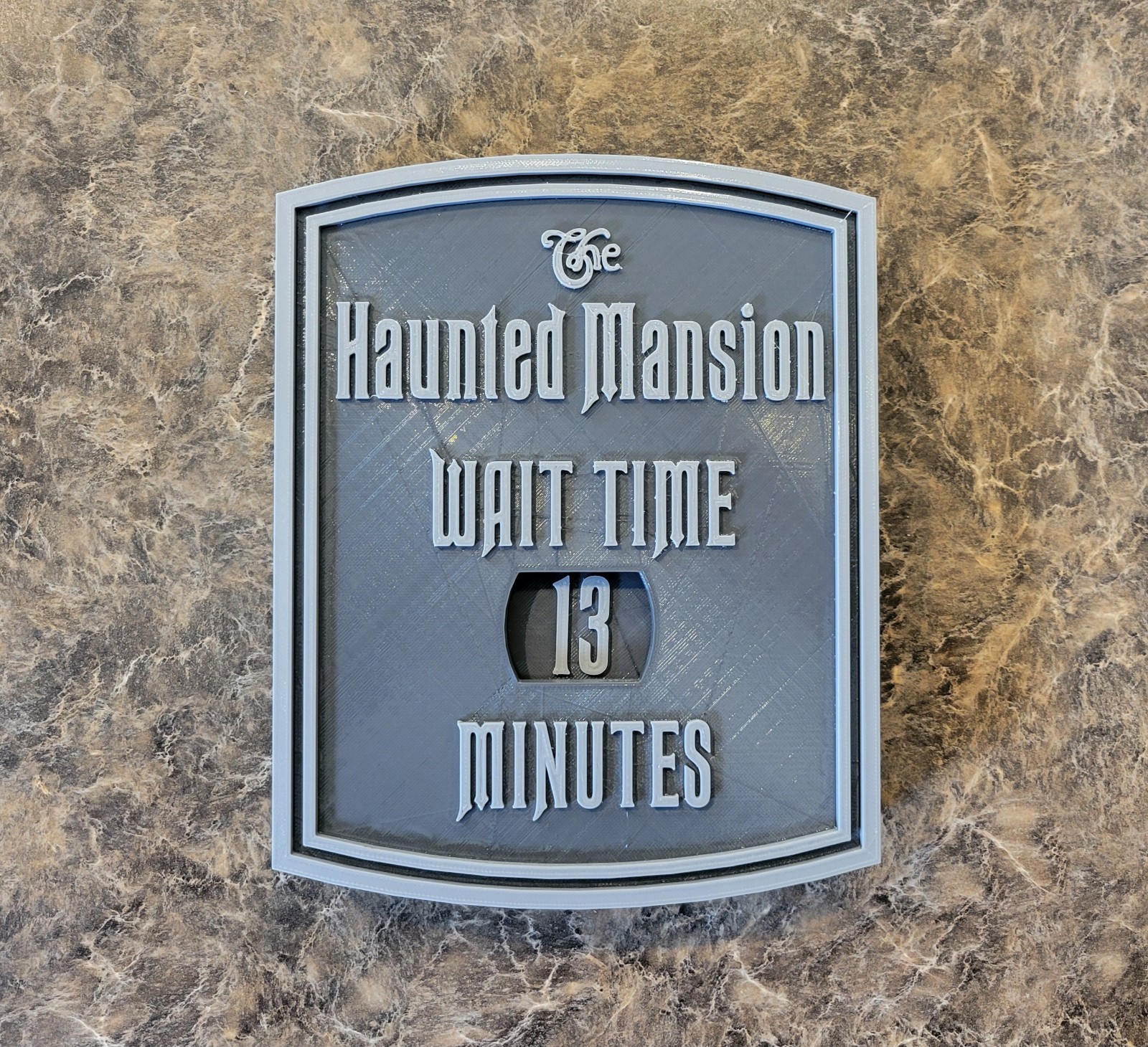 11 x 8.75 inches Haunted Mansion Wait Time Sign Plaque Replica - Disney World