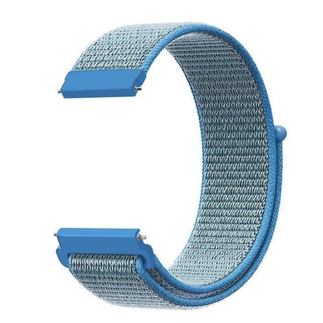 20mm 22mm Woven Nylon Sport Loop Watch Band Strap W/ Quick Release Spring Pins