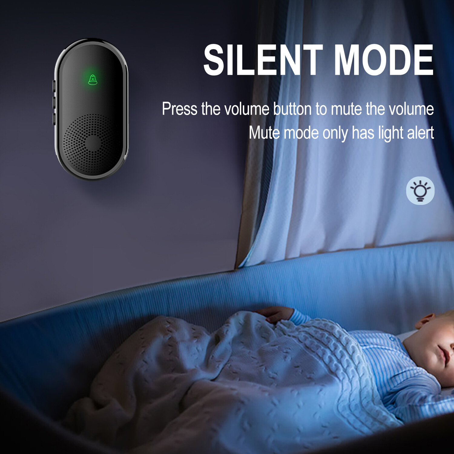 Caregiver Pager Wireless SOS Call Bell Alert Button for Seniors/Elderly/Patients