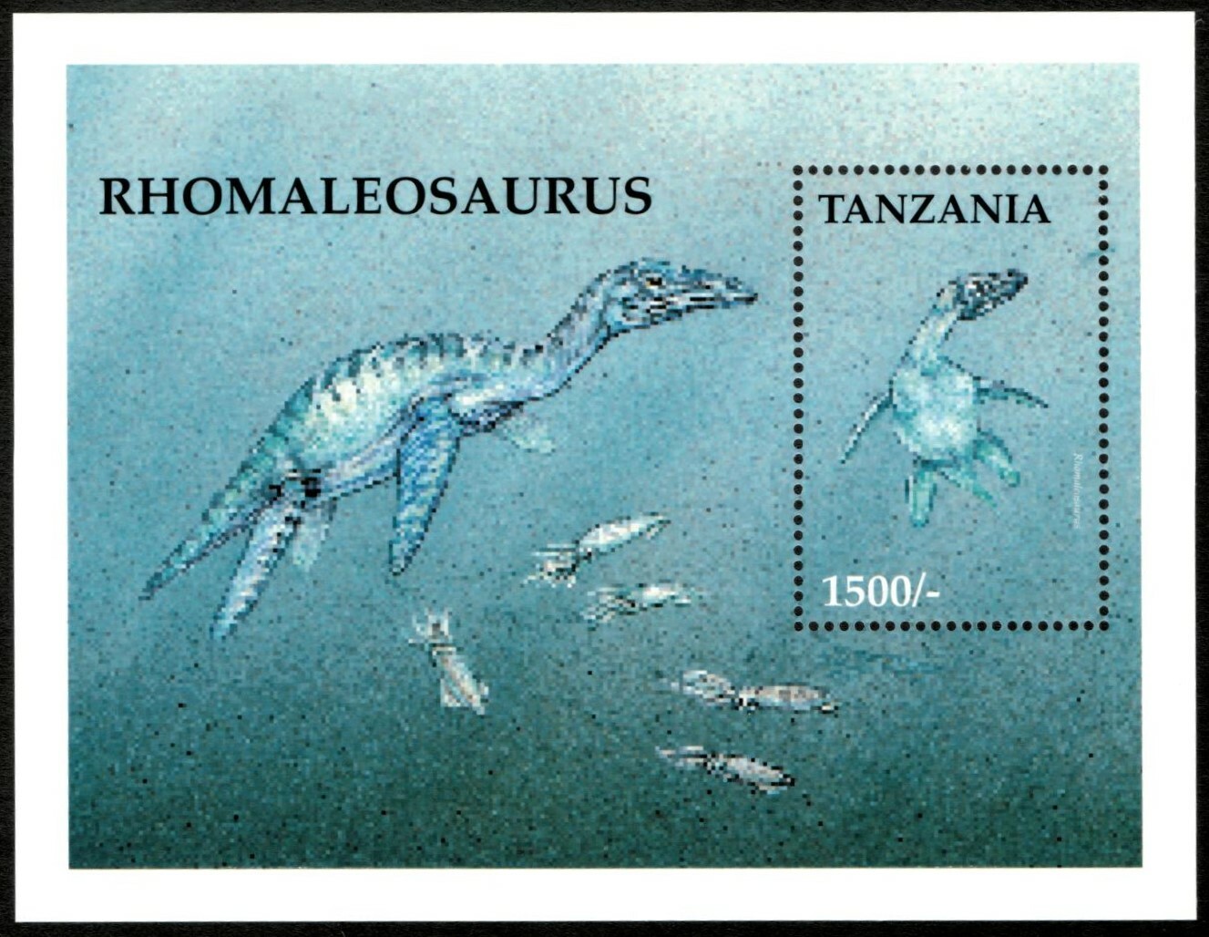 Tanzania 1999 - Dinosaurs, Rhomaleosaurus - Souvenir Sheet - Scott 1837 - MNH
