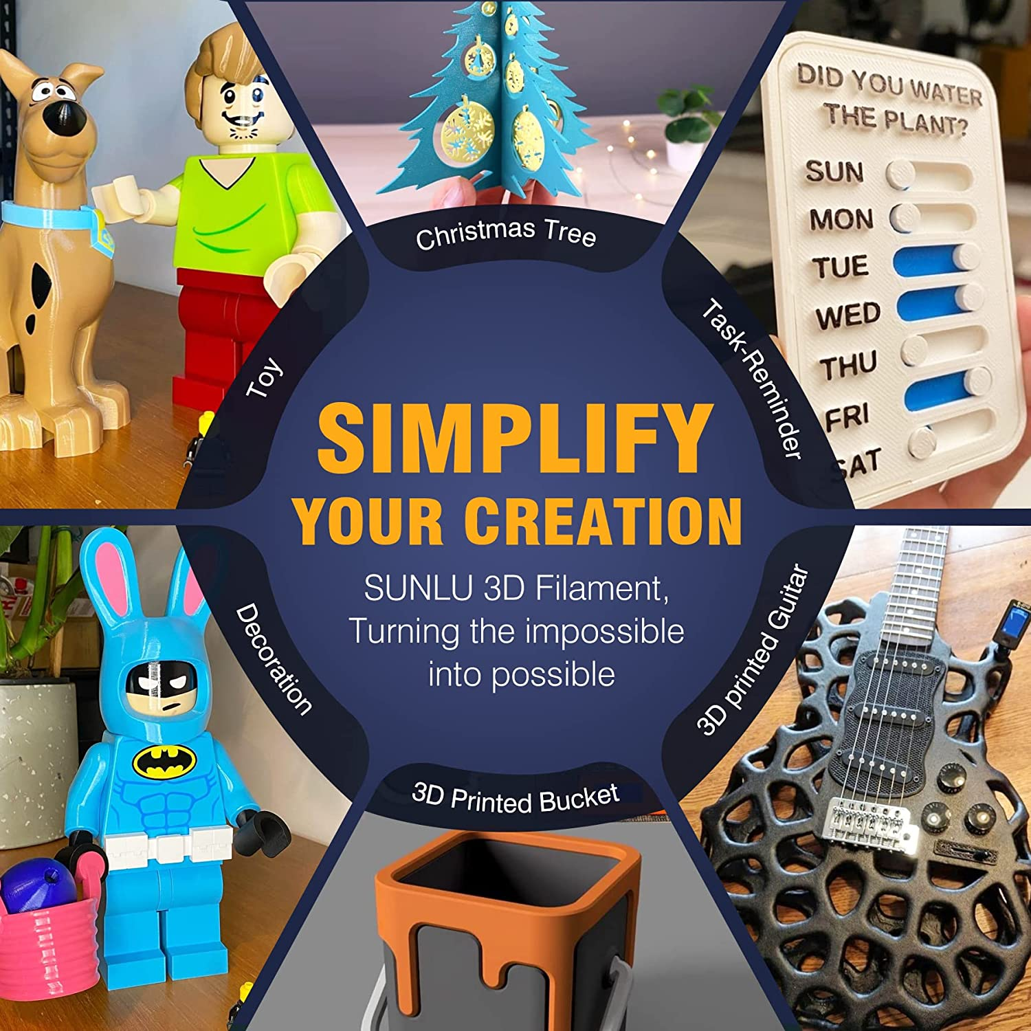 【BUY 6 GET 4 FREE,ADD 10 】 SUNLU PLA Matte META PLA+ PETG SILK ABS TPU Filament