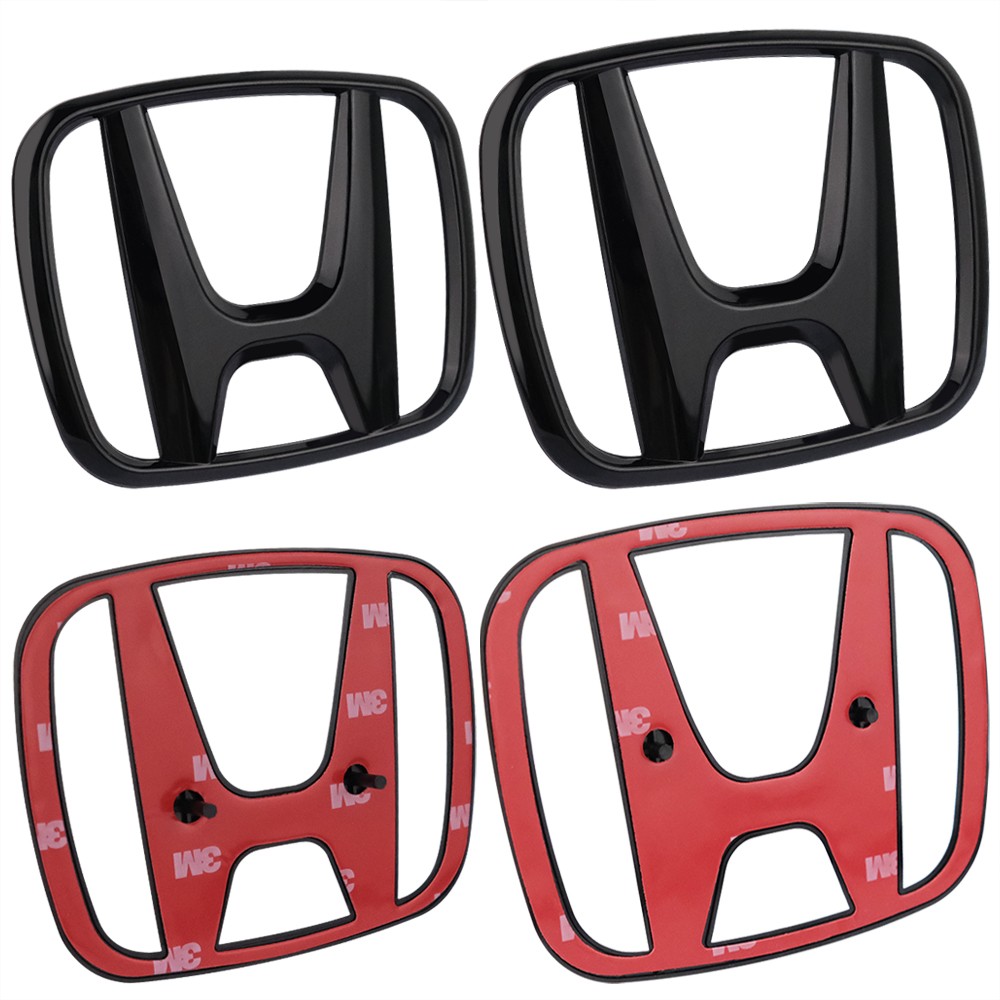 Front Grille Trunk Black Emblem For 2022-2025 Honda Civic Sedan 4-Door F+E Badge