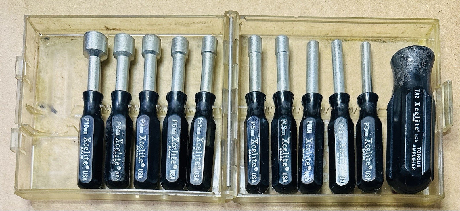 Xcelite PS121MM 11-Piece 3MM-To-10MM Compact Convertible Nutdriver Set