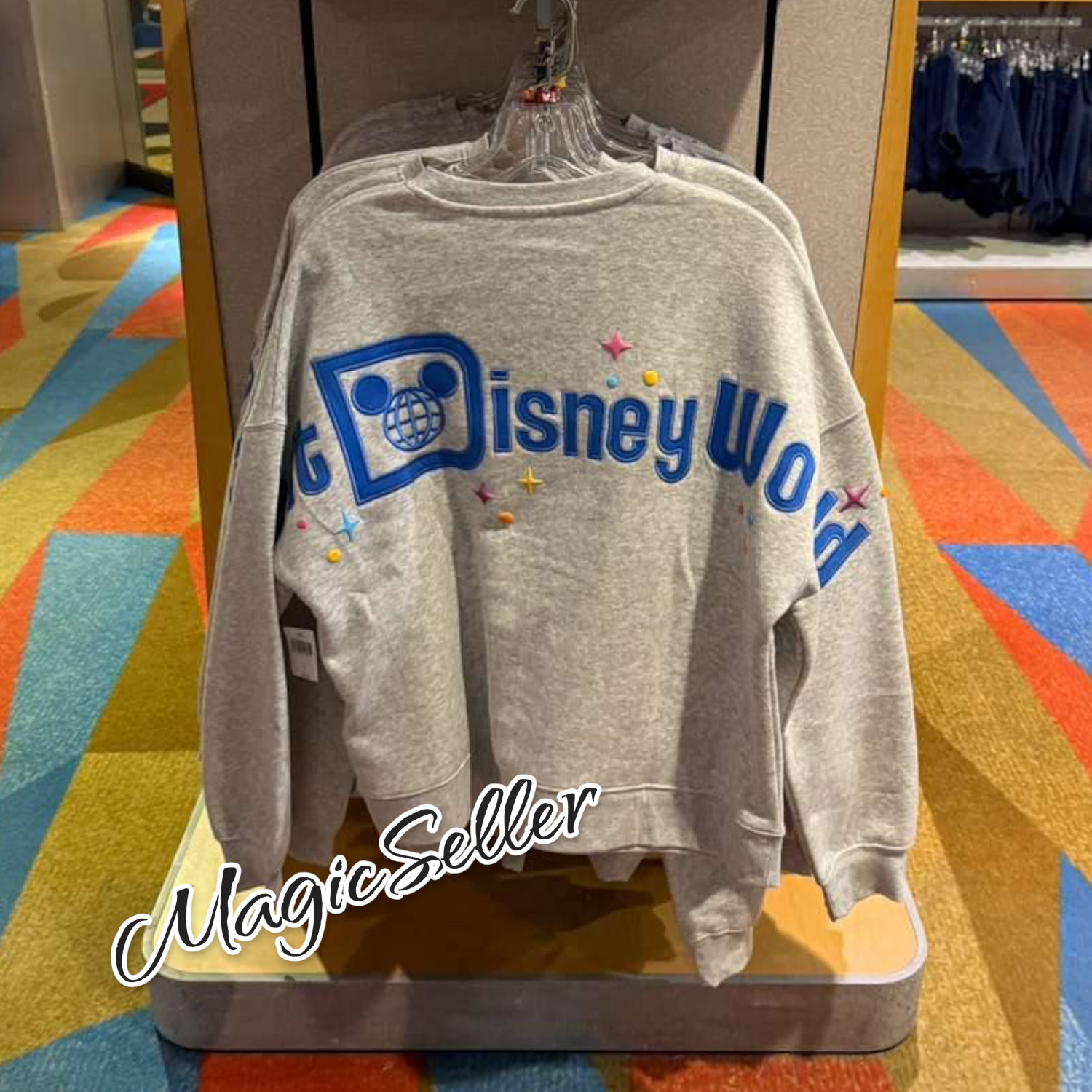 2026 Disney World Mickey & Minnie Teacup Best Day Ever Pullover Sweatshirt S