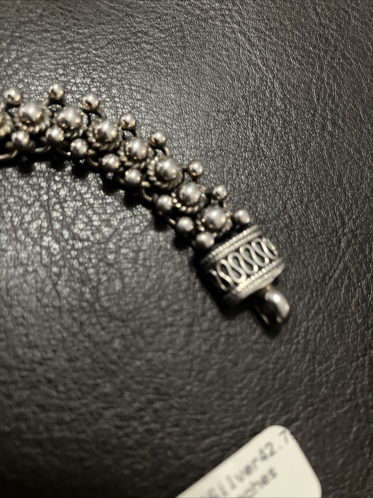 925 Sterling Silver Vintage Antique Finish Bracelet 42.7 Grams 7.6 Inches