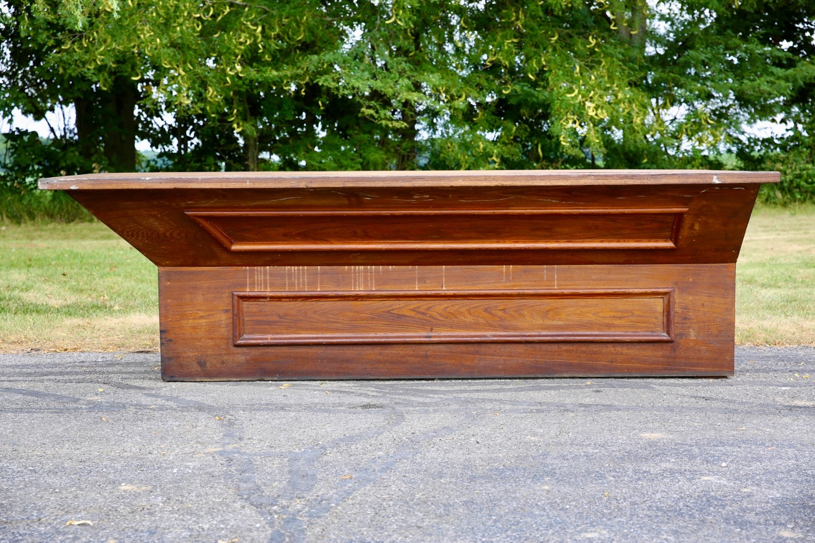 Antique store counter wood bar kitchen island countertop vintage industrial