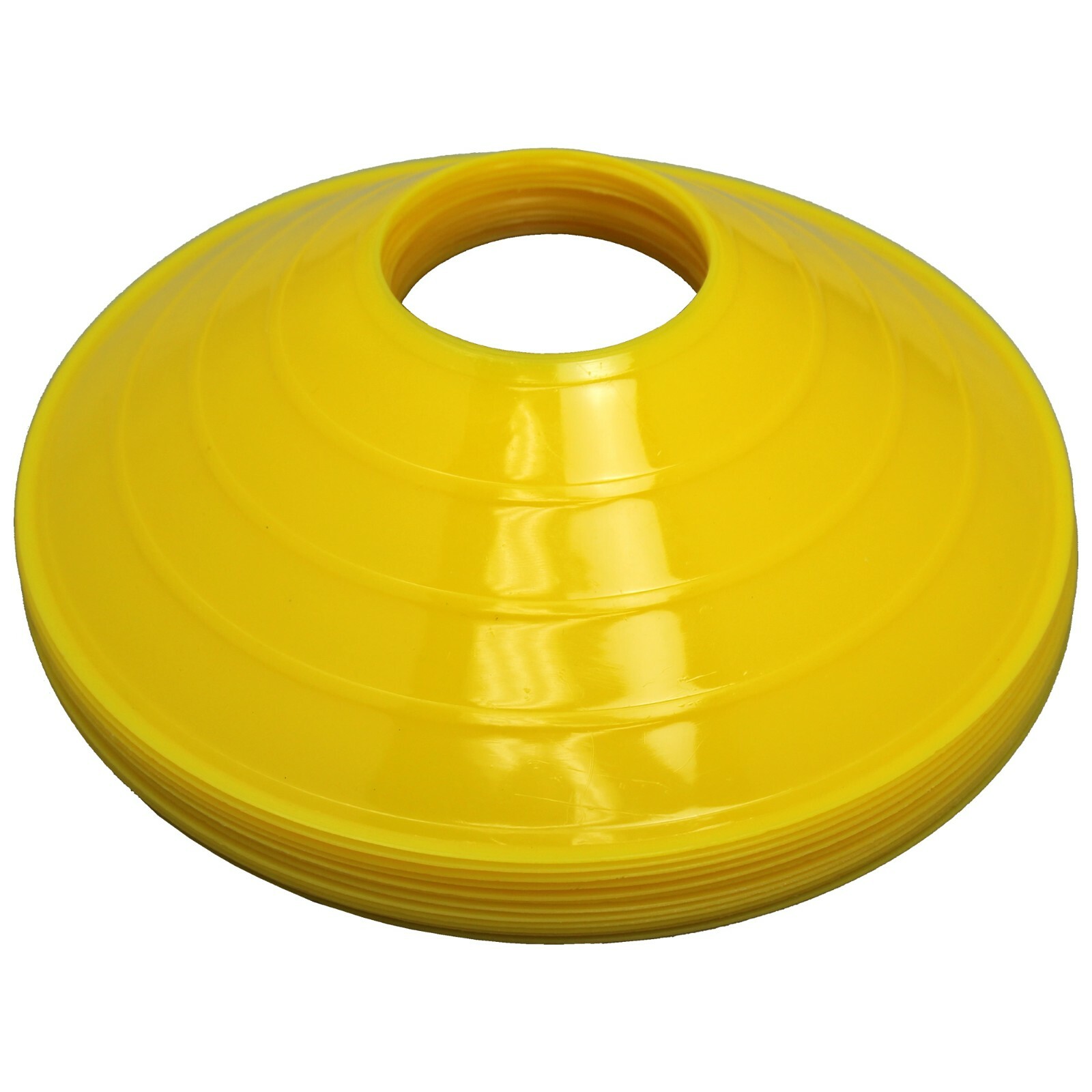 12 Yellow Disc Cones Soccer Football Track Field Marking Coaching Practice