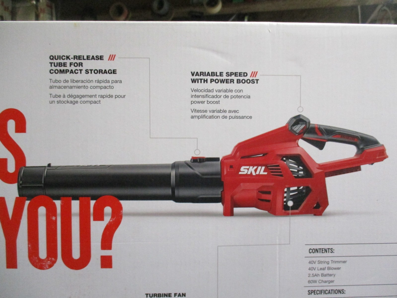 New Free Ship SKIL PWRCORE 40 Brushless 40V 14" String Trimmer Leaf Blower Combo