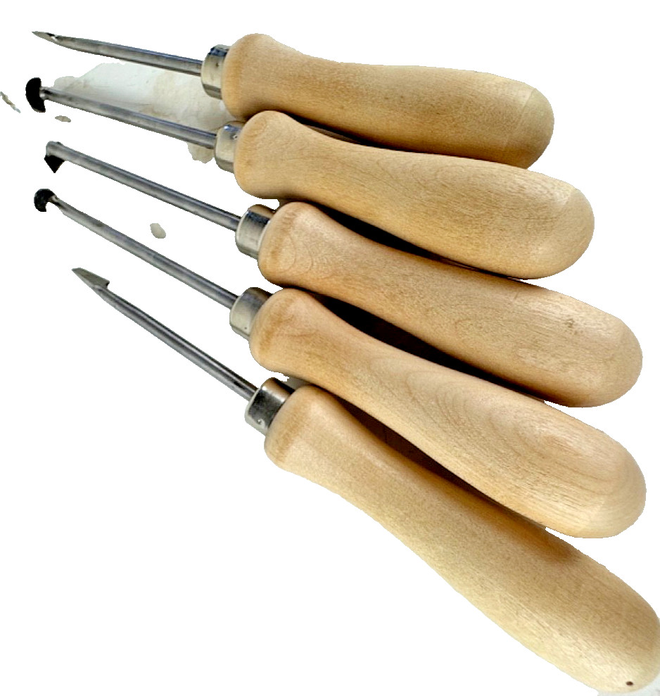 Royal Arms Lot Of Five Carving Nieves Gun Stock Tool Set Inletting Tools Sharp