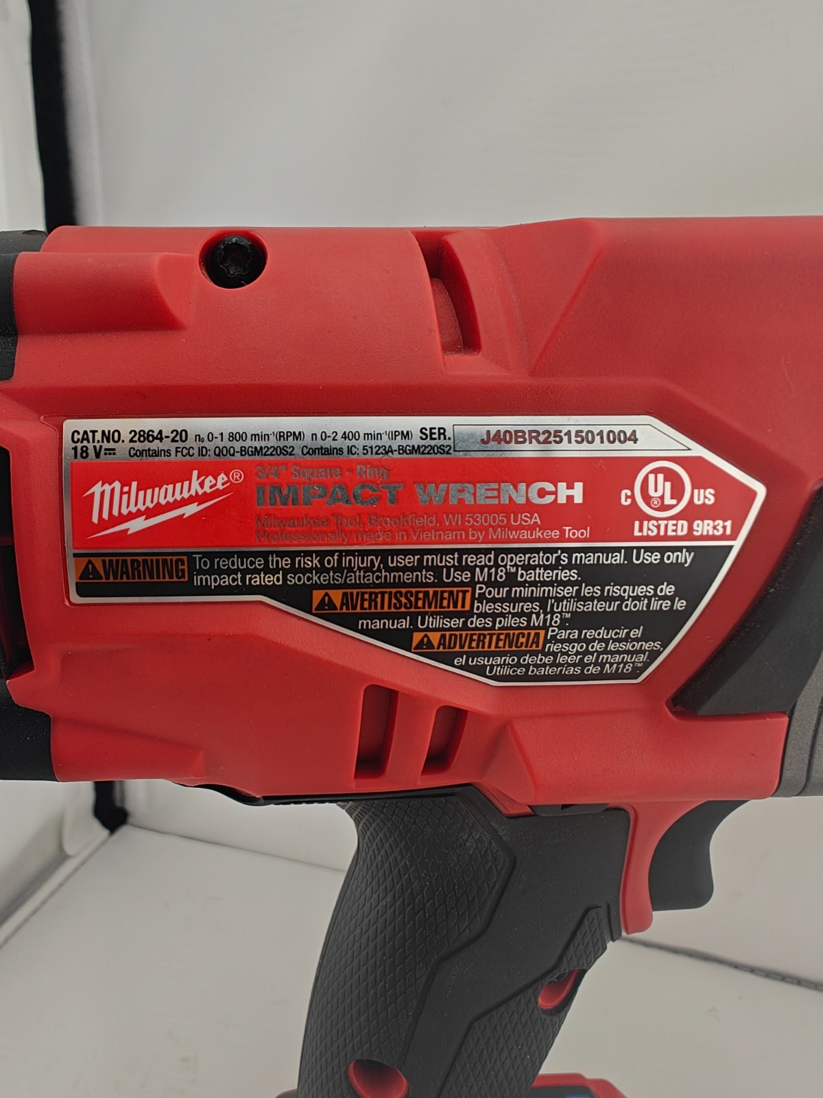 Milwaukee 2864-20 M18 Fuel One-Key 3/4In Cordless Impact Wrench Bare Tool