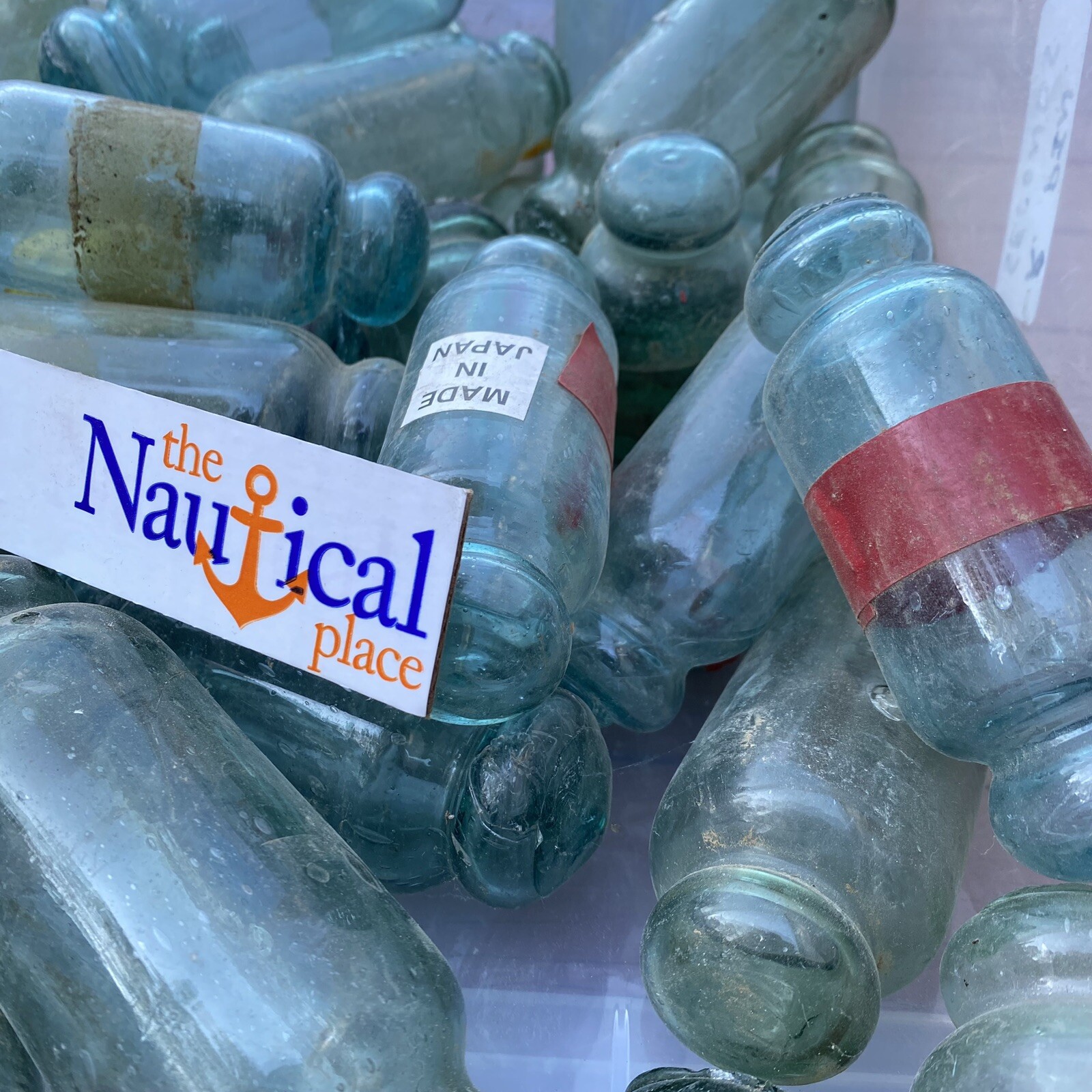 (1) - Japanese Glass Rolling Pin Fishing Float ~ Minor Chips & Dings ~ Vintage