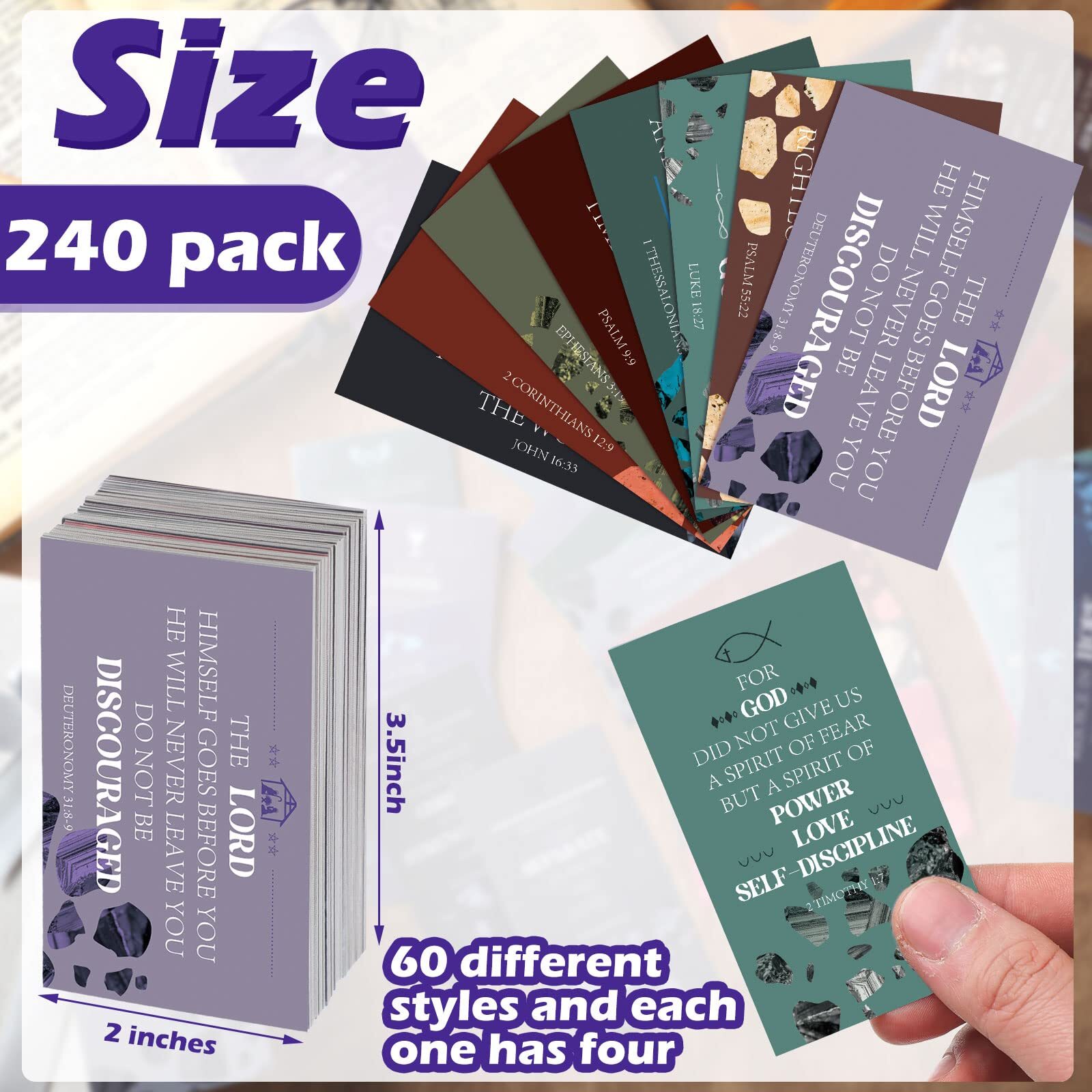 240 Pcs Bible Verse Prayer Cards with Assorted Bible Verses for Students Friends