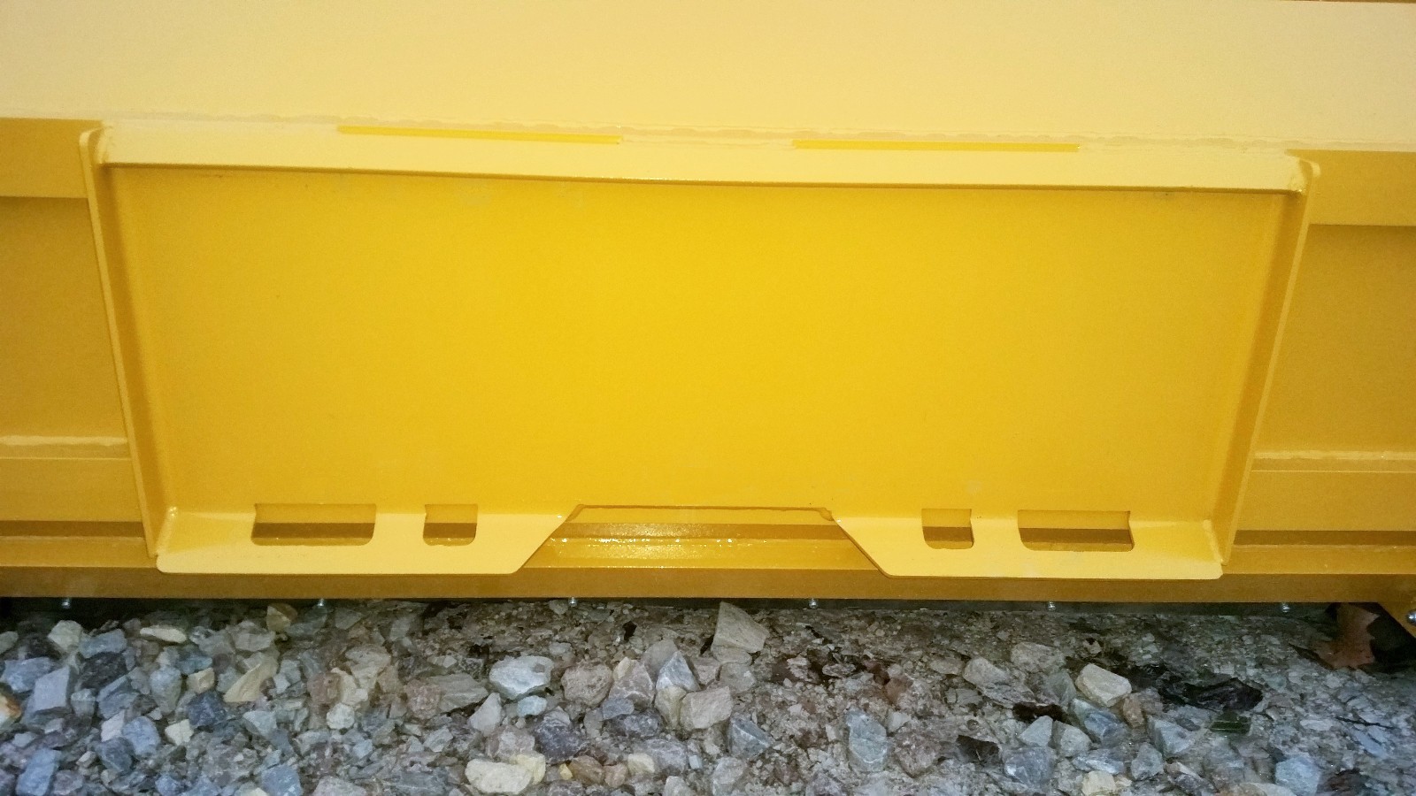 7' XP30 CAT YELLOW SNOW PUSHER W/ PULLBACK BAR- Skid Steer Loader– FREE SHIPPING