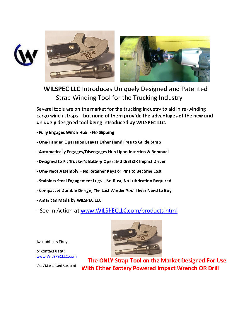 Drill or Impact-Driven Winch Strap Winder w/Free Drill Adaptor - Free Shipping!