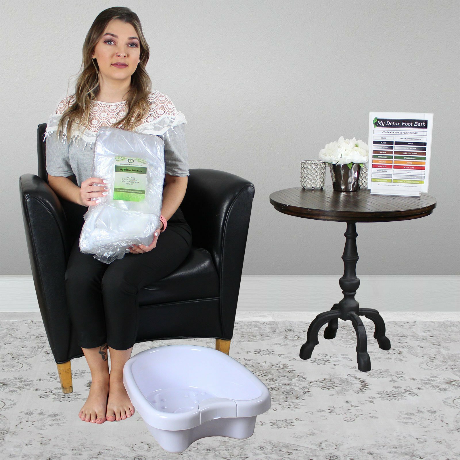 100 Plastic Liners For Large Ionic My Detox Foot Tub Basin