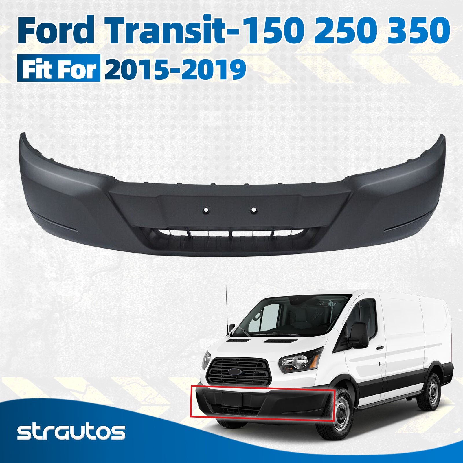 For 2015-2019 Ford Transit-150 250 350 Front Lower Bumper Cover CK4Z17757AA