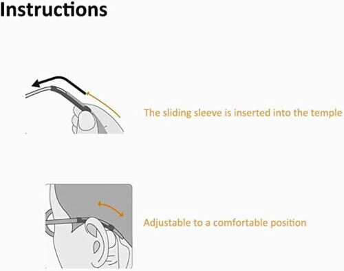 4 Pair Anti Slip Glasses Ear Hooks Tip Eyeglasses Grip Temple Holder Silicone US