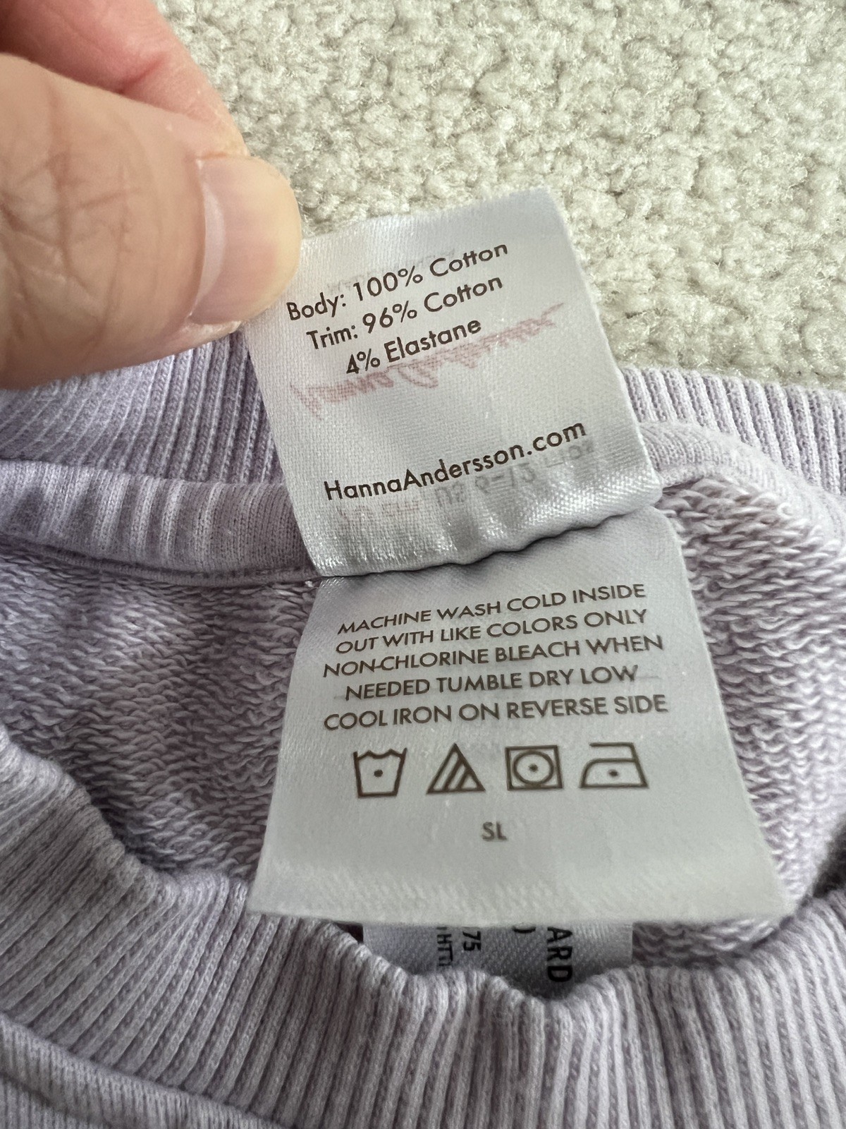 Hanna Andersson matching Purple Lemon Sweater & Pants Set. Size 6-12 mos, 70 cm