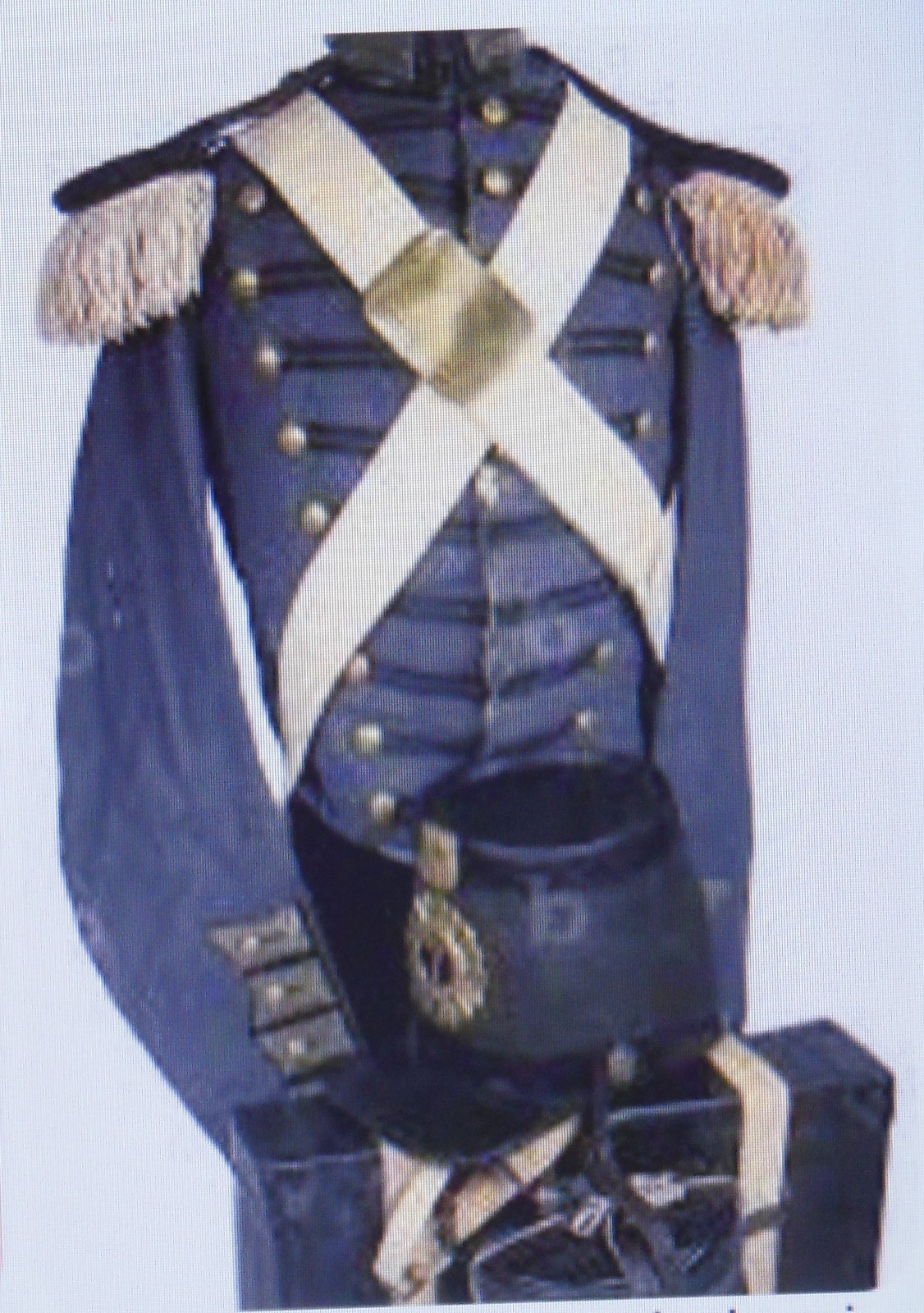 Original 7th NY Militia Regt Shoulder Belt Plate with belt hook (# 2468)