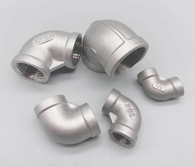 Various Sizes of 90 Degree Elbow 304 Stainless Steel NPT Threaded Class 150 Pipe