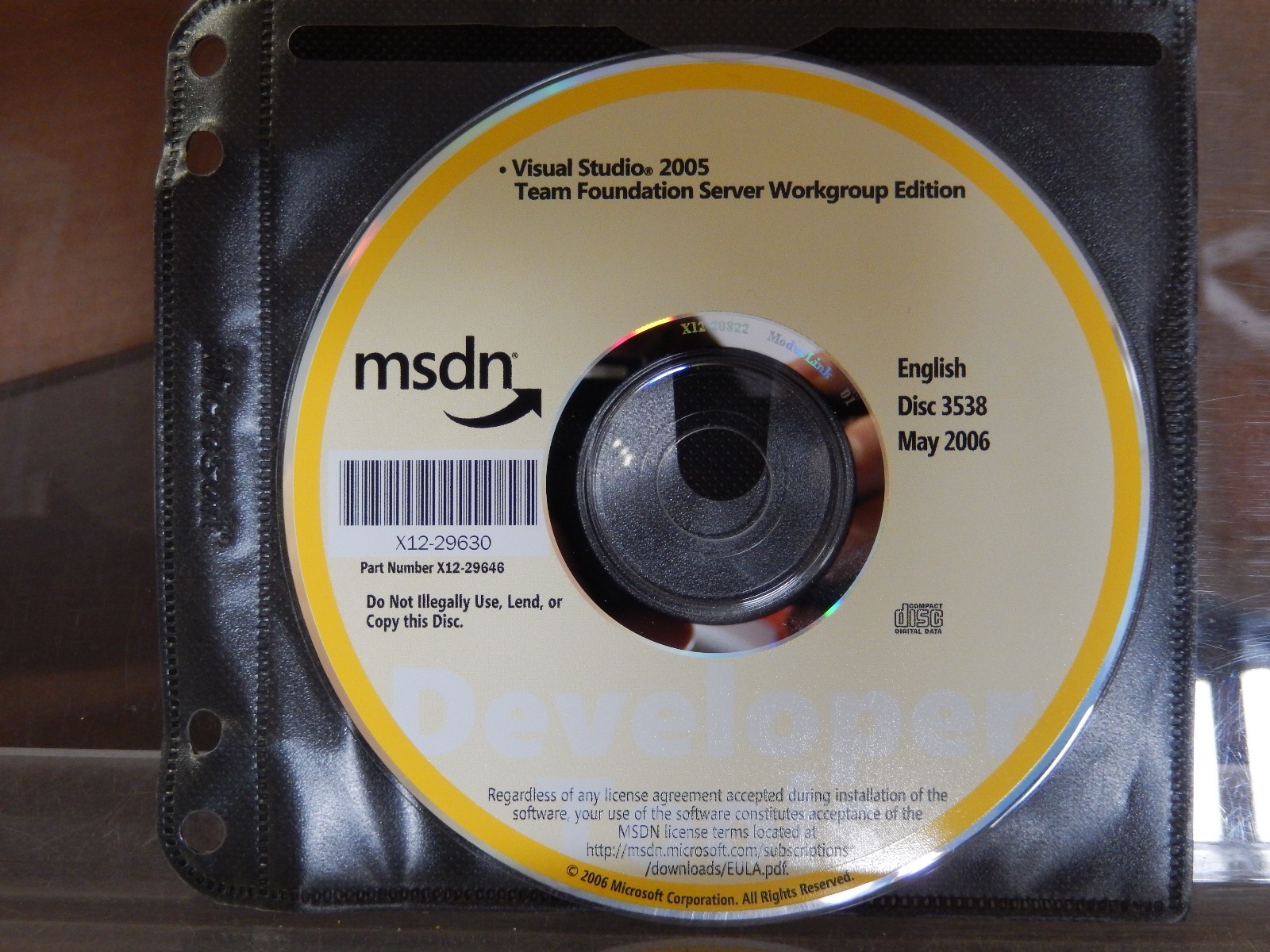 MICROSOFT MSDN DISC 3538 MAY 2006 - ENGLISH VISUAL STUDIO 2005