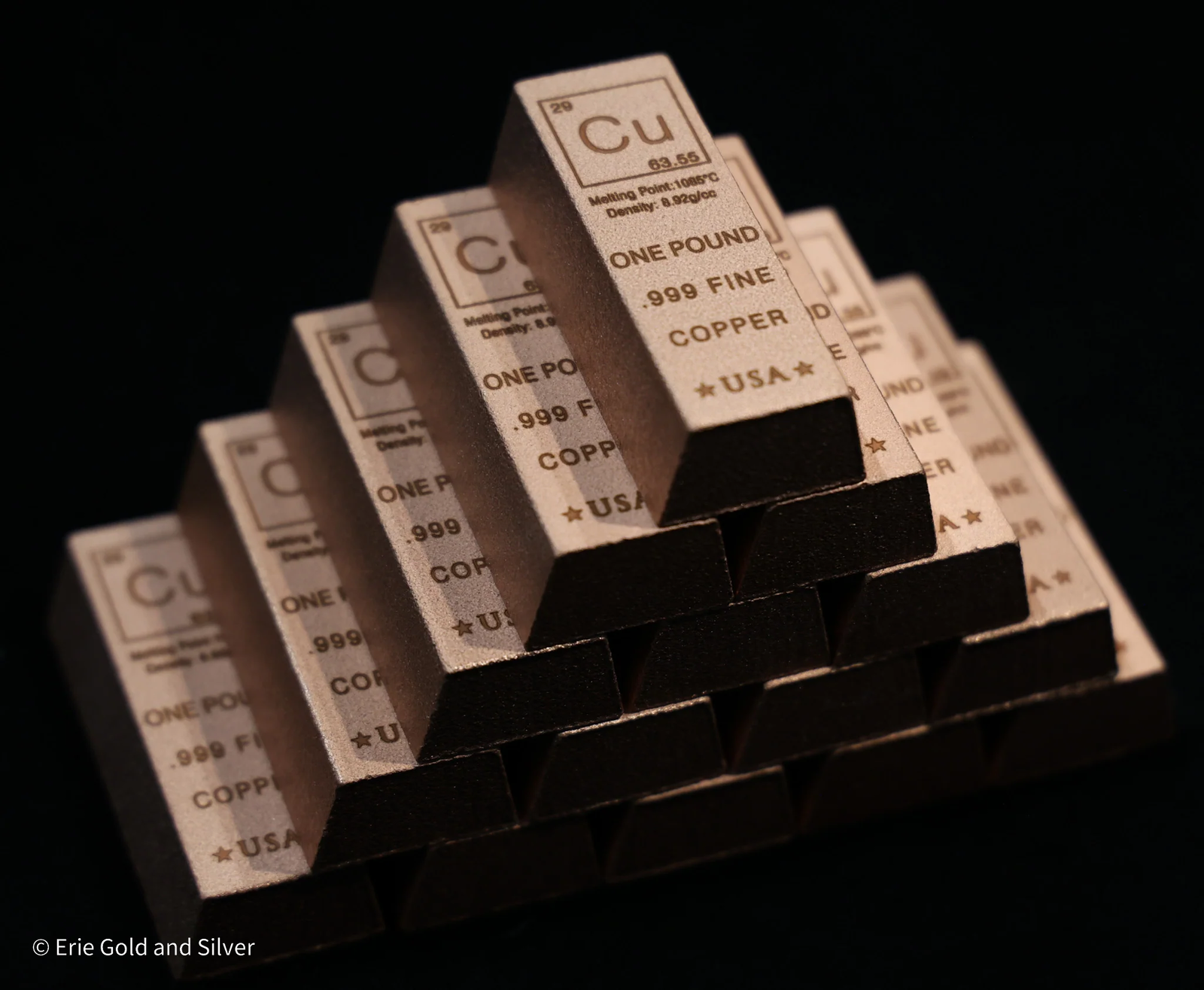 1 Pound lb Copper Trapezoid Ingot Element Design