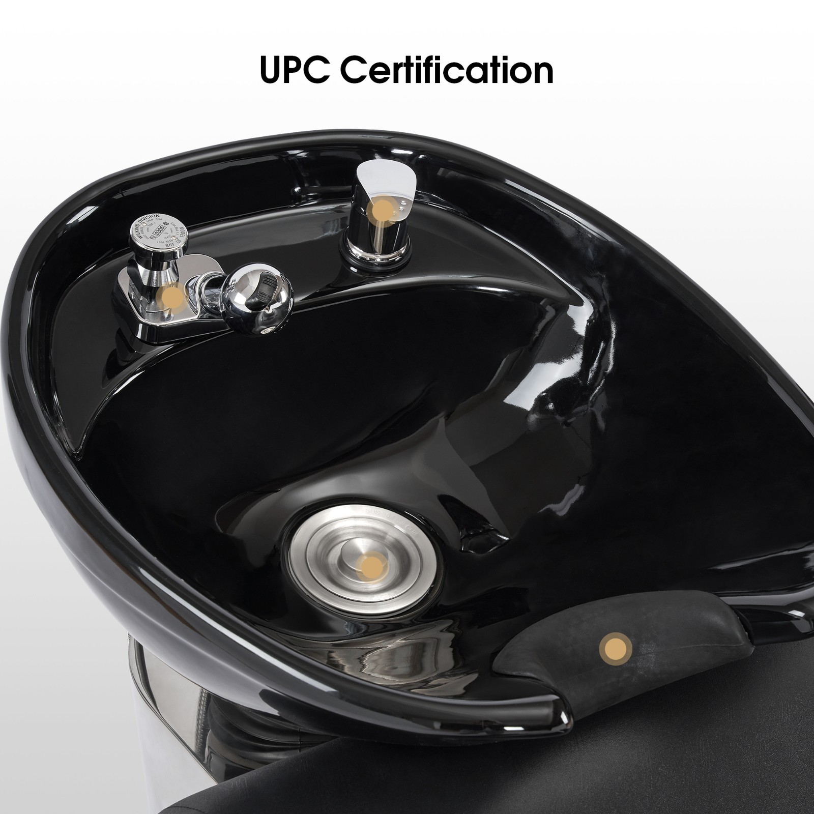 BarberPub Ceramic Bowl Backwash Shampoo Chair, Hair Washing Salon Station 9102