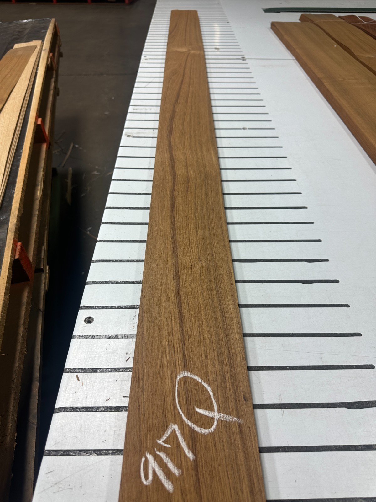 Teak Raw Wood Veneer 2 sheets 97" x 5.5'' 917Q