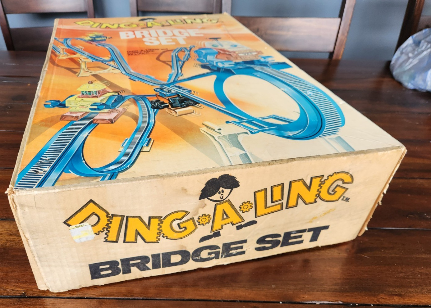 Ding-A-Ling Bridge Set 4 Robots 1971 Topper Toys Rare Working Metal Cam Powerpak