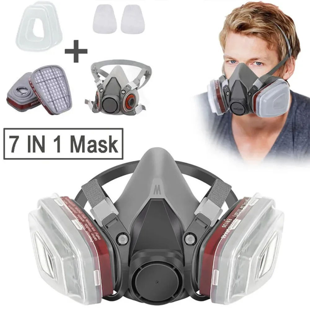 PRO 6200 Half Face Gas Mask Cover Painting Spraying Respirator Work Facepiece