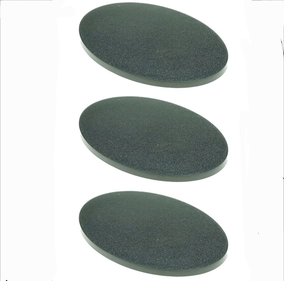 Lot Of (3)  105x70mm Oval Bases, 105mm x 70mm, For Warhammer 40k & AoS, 70x105mm